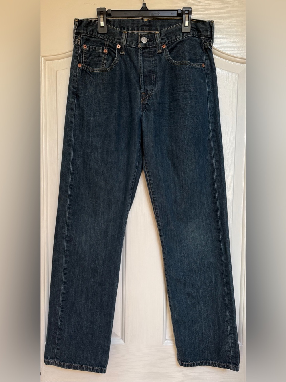 Levi’s 501 Boys 18 Reg W29 L29 Dark Wash Button Fly Straight Jeans